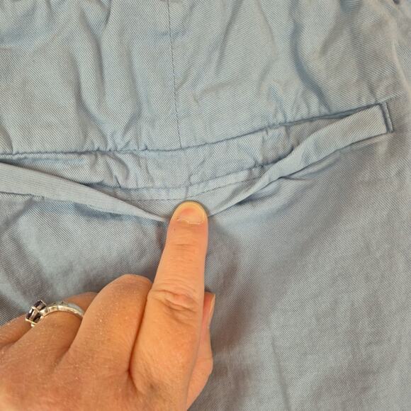 Theory Shorts Mens 36 Chino Blue Casual Summer Preppy Pockets Beach Flat Front - Picture 3 of 13